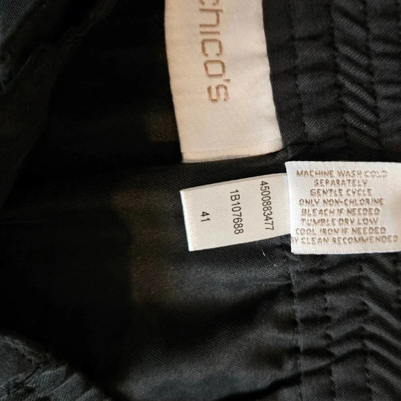 Chico's Womens Modal Cargo Style Black Pants 6 - Picture 5 of 5